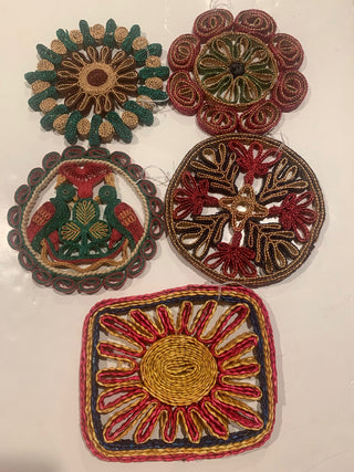 Vtg woven trivet (each)  MTS
