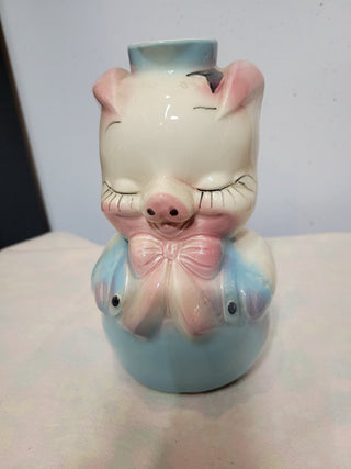 Vintage Leeds Ceramic Pig Water Pitcher 7-3/4"|60890