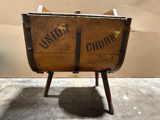 Antique wooden Union Butter Churn with paddle and handle RSV