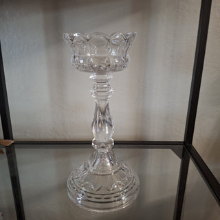 Vtg 11" Bohemia Czech Lead Crystal Candleholder MTS|124204