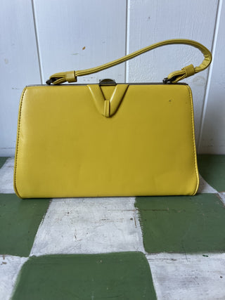 1960's Yellow Leather handbag|94162