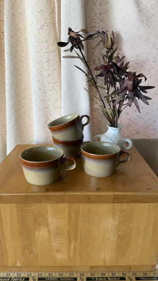 Vtg Mikasa Ben Seibel Pottery Mug set of 4 (LZD - RSV)|108543