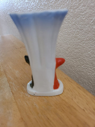 Ca. 1940s, Two Scottie Dogs on White Bud Vase, Japan, RCD