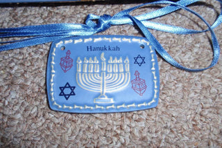 #62 VV Vintage Longaberger Collectors Club Century Celebration Basket w Tie on Happy Hanukkah MTS