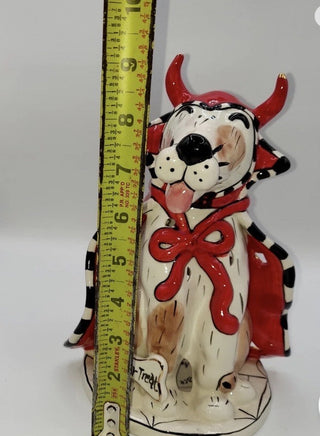 Blue Sky Clayworks Goldmic Halloween Dog Trick or Treat Tealight Candle holder #63 VV MTS