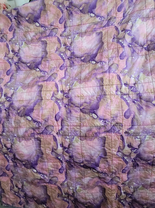 Purple & Pink Watercolor Look 38"x53" Lap Quilt RCD|83071