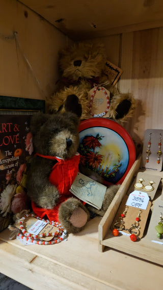 Vintage Boyd's Bear - Red Corduroy Overalls (BRI) - MTS|141216