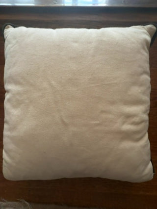 John Derian Beaded Skull Crossbones Pillow