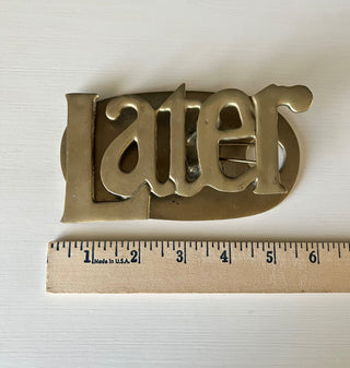 Vintage brass “later” clip RSV|87685
