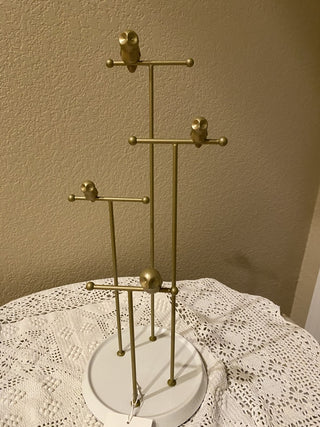 Umbra burnished gold Owls jewelry stand|78999