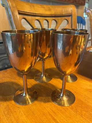 Vintage Thailand Bronze Goblet or Wine Glass RSV