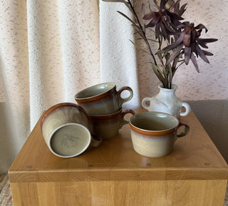 Vtg Mikasa Ben Seibel Pottery Mug set of 4 (LZD - RSV)|108545