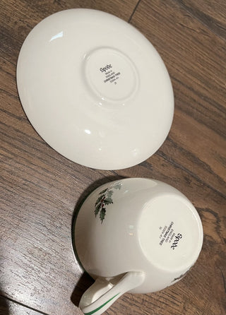 Vintage Spode Christmas Tree Tea Cup & Saucer RCD|126424