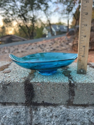 Viking Bluenique Cyclone Hurricane Shape Freeform Bowl