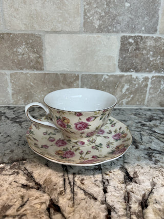 Floral Tea Cup and Saucer RCD|71913