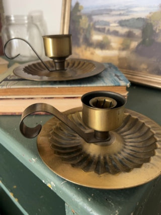 Vntg metal chamber lights set of 2