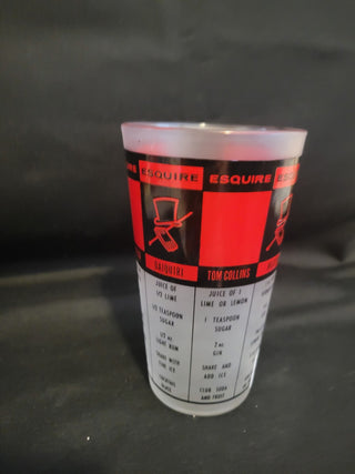 1960's Federal Glass Cocktail Recipes Tumbler RCD|96386