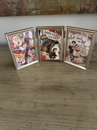 AJ - Vintage Gold Trifold Picture Frame MTS|127092