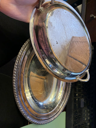 Avon Silver-plated Platter Bowl w/ Lid - MTS|51280
