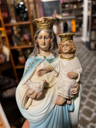 10H Vintage Madonna child & chicken MTS|118723