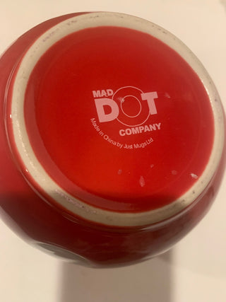 DOT red/white polka dot 5 1/2” pitcher MTS|131067