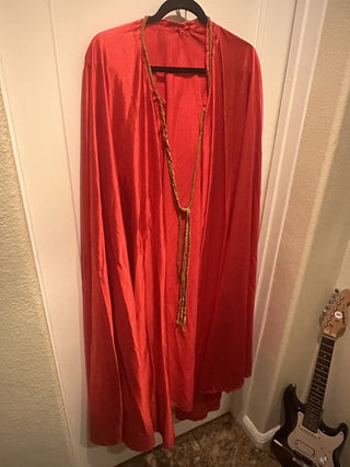 King/ Queen  Robe sturdy Cape with gold rope hoodless #63 VV MTS|116702