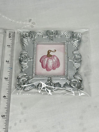 Original Watercolor Pink Pumpkin Magnet Large RSV