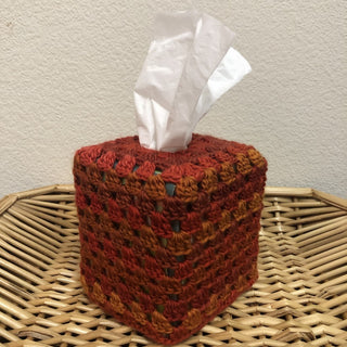 Autumn Orange Crochet Tissue Box Cover MTS 49|108877