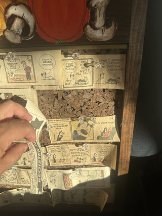 Kitchen Cork board with old comics #62 VV MTS
