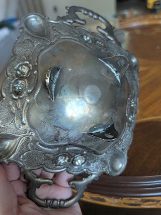 Vintage Studio Silversmiths Silver Plated Rose Trinket Dish Tray