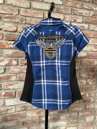 Harley Davidson Plaid Shirt Sz S 05000525 RSV|75802
