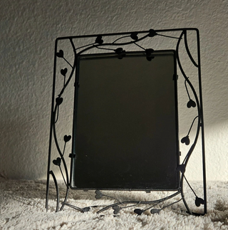 Retro Black Iron Heart Garland Framed Mirror (BRI) - MTS|120260