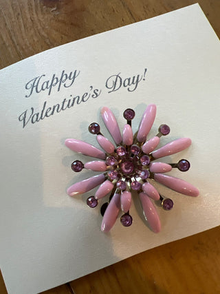 Pink Flower Enamel Brooch MTS