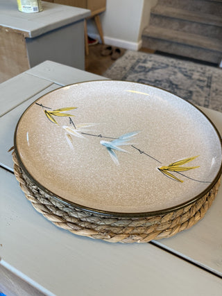 Fancrest ware TAKE pattern round platter, VINTAGE 60's
