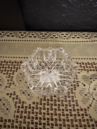 Vintage Mikasa Crystal Snowflake Trinket Dish - RCD