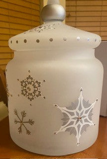 Frosted Glass Cookie Jar