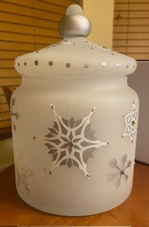 Frosted Glass Cookie Jar