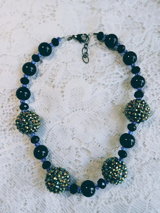 Bright Blue Beaded Necklace
