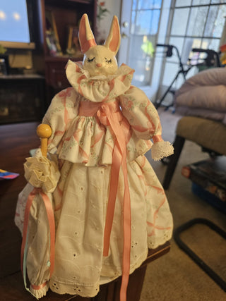 Porcelain Fabric Bunny w/ Umbrella RSV