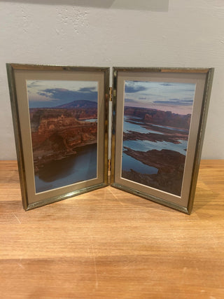 Vintage Gold Bi-Fold Frame with Matting    MTS