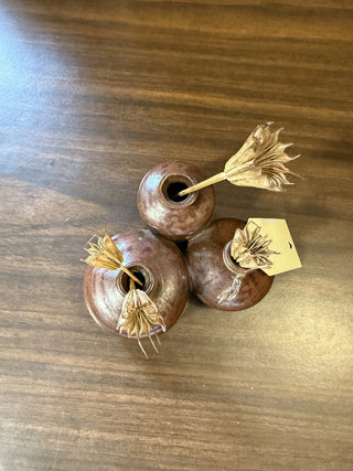 Vandor Imports SF Brown Glaze Connected Vases