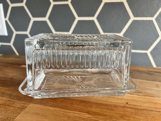 French Glass Butter Dish|52657