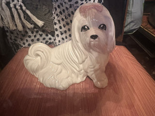 Vintage Mid Century Italian Ceramic Dog Ilsa Apso #47 VV MTS