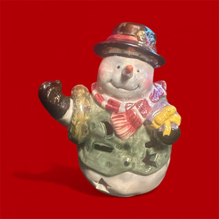 Holiday Snowman Tea Light Holder #62 VV MTS|136389