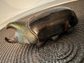 Raku Rattle Beetle Hand Crafted Clay MTS|63846