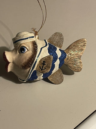 Katherine's Coll Kissing Fish Orn Sailor--SP MTS