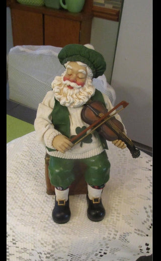 Mj93 VTG Clothique  Irish Santa  music box, MTS|134505