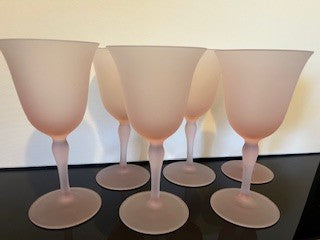 #2245 Pink Satin Stemware 6-Set RSV