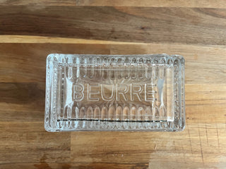 French Glass Butter Dish|52658