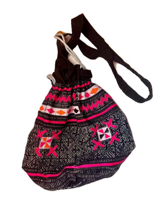 Batik with Red and White Applique Bag with Strap|112956